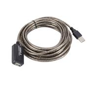 OUNONA Câble D'extension USB 2.0 10 M pour Ordinateur et Périphériques, Rallonge USB Active Haute Conductivité, Usage Maison et Bureau, Câble de Données Robuste Noir