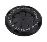 OUNONA Cache Décoratif Noir pour Bouton de Démarrage en Alliage D'aluminium Design Unique Rotatif, Protège et Embellit L'allumage, Accessoire Élégant pour Voiture