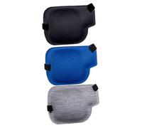 OUNONA Cache-œil 3d pour Amblyopie Lot de 3 Pièces Réglable Polyester Noir Bleu Gris Usage Quotidien Protection Oculaire Compacte Confortable Récupération Visuelle Post-opératoire