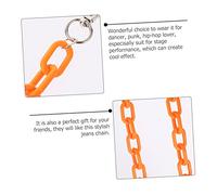 OUNONA Chaîne de Jeans Acrylique Orange Punk pour Femmes, Accessoire Vestimentaire, Chaîne de Poche Légère et Solide, Style Hip-hop pour Scène et Usage Quotidien