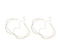 OUNONA Chaîne de Tête Ethnique en Alliage Or 2pcs, Accessoire de Cheveux Délicat et Facile à Porter, pour Cérémonies et Soirées Élégantes