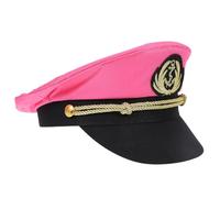 OUNONA Chapeau Marin Brodé Coton pour Adultes Casquette Capitaine Confortable et Respirante pour Fête Nautique et Déguisement