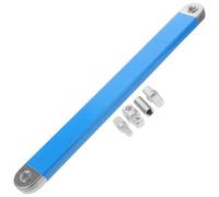 OUNONA Clé à Cliquet Extensible Multifonction en Acier Rallonge Réglable Bleu, Jeu de Clés à Douille Portable 4 Accessoires, Outil pour Espaces Restreints et Serrage Précis