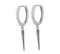 OUNONA Clous Oreilles Femme Argent Pure à Motif Géométrique Avec Zircon Bijoux Élégants Pour Soirée Et Cadeau Femme Accessoire Raffiné Pour Toutes Occasions
