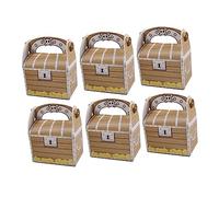 OUNONA Coffret à Trésors Pirate En Papier 12 Pièces 7x11x7 Cm Boîte à Friandises Et Présents De Fête Décoration Anniversaire Pirate Pour Petits Objets Et Bonbons Coffre Vintage Pour Garçon Et Filles