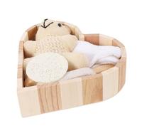 OUNONA Coffret Bain Cœur Exfoliant Doux Kit Brosse Lavage Corps Accessoires pour Maison Voyage Hôtel