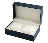 OUNONA Coffret De pour Montres Et Bijoux Boîte en PU Multifonctionnel pour Couples Étui De Rangement Élégant 2 Emplacements
