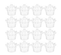 OUNONA Coffrets cadeaux en plastique 24 pièces : boîtes cadeaux princesse, boîtes couronnes transparentes, bocaux de rangement pour biscuits, de bonbons en plastique transparent pour fête