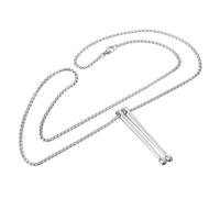 OUNONA Collier de Baguettes de Batterie Inoxydable Punk pour Homme, Pendentif en Acier Inox 316l, Style Rock, Accessoire Musique pour Concert et Présent Batterie