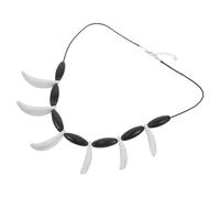 OUNONA Collier Dent Préhistorique Résine Et Perles Ajustable Pour Femmes Et Hommes Bijou Tribal Pour Déguisement Et Cosplay