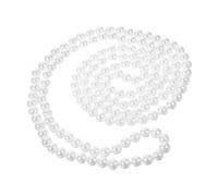 OUNONA Collier Long De Perles Fantaisie Double Rang En Verre Couleur Perle, Accessoire Femme Soirée Et Banquet Élégant 1,5 Mètre