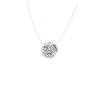 OUNONA Collier Pendentif Élégant Cristal Zirconium pour Femmes et Filles Chaîne Invisible Transparente Accessoire Raffiné pour Cadeaux et Occasions Spéciales