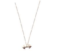 OUNONA Collier Pendentif Haltère Style Punk En Acier Inoxydable Rose Doré, Chaîne Masculine, Accessoire Hip-hop Pour Fêtes Et Usage Quotidien, Design Créatif Et Antirouille