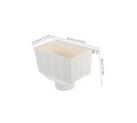 OUNONA Connecteur PVC pour Gouttière Carrée Adaptateur Descente Pluie Résistant et Facile à Installer Système de Collecte Eau Pluviale pour Extérieur Protection Structure Villa