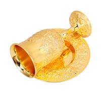 OUNONA Coupe De Kiddouch avec Soucoupe Métal Judaica pour Pessah Shabbat Et Fêtes Juives Réutilisable