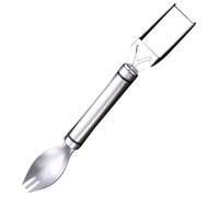 OUNONA Coupe-pastèque Inox Cuillère-fourchette, Outil Trancheur de Fruits Multifonction, Acier Inoxydable, 1 Pièce, la Cuisine Maison et Camping, Découpe Melon et Pastèque Facile