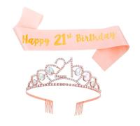 OUNONA Couronne D'anniversaire Ensemble 1 Set Légère en Papier et Alliage avec Bandeau Doré pour Fête D'anniversaire, Accessoires de Fête pour Filles et Amies