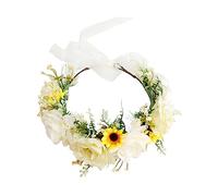 OUNONA Couronne De Fleurs Bandeau Floral Pour Mariée Guirlande De Cheveux Avec Fleurs Naturelles Décoration De Coiffure