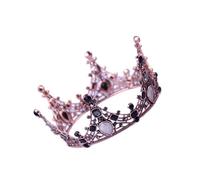 OUNONA Couronne en Alliage Noire 12 Cm Décoration de Gâteau D'anniversaire et Mariage, Accessoire de Coiffure Élégante, Ornement de Couronne pour Dessert et Fête