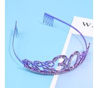 OUNONA Couronne Numérotée Accessoire Délicat et Élégant en Alliage Pourpre pour Gâteau D'anniversaire Décoration Chic pour Cheveux pour Femmes et Filles