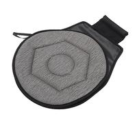 OUNONA Coussin de Siège Auto Pivotant 360° Antidérapant Multifonction pour Voiture et Chaise, Coussin Rotatif Respirant Gris Foncé, Adapté Femmes Enceintes et Personnes Âgées, Usage