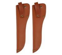 OUNONA Couteaux en Cuir Marron 2pcs 9.84x2.76 Pouces Étuis Protecteurs de Lames pour Usage Domestique et Rangement Sécurisé