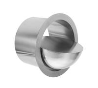 OUNONA Couvercle de Poubelle Encastré Rond en Acier Inoxydable 140 MM Couvercle à Charnière Cuisine et Salle de Bain Système D’Ouverture Hygiénique sans Contact Fermeture Silencieuse