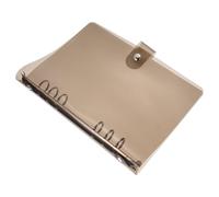OUNONA Couverture de Cahier à Six Trous en Pvc Noir, Protège Document Solide pour Feuillets Mobiles, pour Journaux Intimes et Notes Quotidiennes