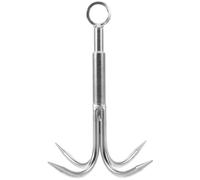 OUNONA Crochet et Insertion Facile à Quatre Griffes d'ancrage en Acier Inoxydable Forte Prise pour Pêche en Eau Douce et Chasse au Trésor sous-Marine