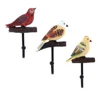 OUNONA Crochets Muraux D'oiseaux Porte-manteaux Décoratifs en Résine et Fer et 3 Pièces Résistants à L'usure pour Maison Décoration Murale
