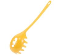 OUNONA Cuillère à Pâtes en Jaune Passoire Ergonomique, Ustensile Cuisine Polyvalent Cuisson des Pâtes Filtrage des Soupes