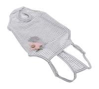 OUNONA Culotte Hygiénique Réutilisable pour Chiennes Bretelles Absorbante Lavable Gris pour Chiens en Chaleur et Incontinence Urinaire
