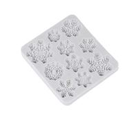 OUNONA De Noël 3D Silicone Moules À Gâteau De Noël De Noël Flocon De Neige Forme Gâteau Moule Fondant Chocolat Cuisson Moule Plateau Moule Flexible pour les Desserts DIY