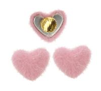 OUNONA Décoration D'ongles 3d En Boule De Poils, Lot De 3, Cœur Pour Nail Art, Accessoires De Beauté Pour Femmes Et Filles