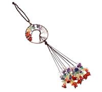 OUNONA Décoration Suspendue Arbre de Vie Coloré Pendentif Voiture et Murale Accessoire Auto Élégant et Résistant Symbole de Sagesse et Protection
