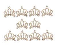 OUNONA Décorations Couronne Cristal Alliage Doré 10pcs Bricolage Accessoires Loisirs Créatifs Femmes Accessoires Cheveux Fête Diy