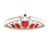 OUNONA Diadème d'anniversaire en cristal, couronne de princesse en strass en forme de cœur, accessoire de coiffure de Noël, bandeau mignon pour les mariées, accessoires pour femmes, coiffe de