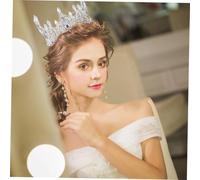 OUNONA Diadème De Mariage Couronne Ornée De Strass Style Rétro Pour Coiffe Ou Décoration Gâteau Accessoire Photo