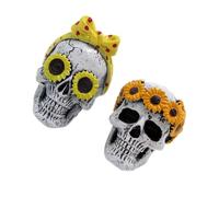 OUNONA Diffuseur de Parfum Voiture 2pcs Tête de Mort Créative en Résine, Pince Ventilation Solide sans Rayure, Décoration Intérieure Unique pour Voiture