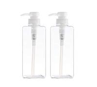 OUNONA Distributeur, Distributeur de Lotion en Plastique Rechargeable，Bouteille Plastique shampooing Rechargeable,e Cuisine et Salle de Bain, 280ML,2 PièCes, Tran