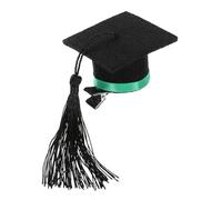 OUNONA docteur chapeau épingle à cheveux Chapeaux de remise des diplômes pour adultes petit planche diplômé accessoires de cheveux pinces à cheveux de la saison des diplômes feutre Vert