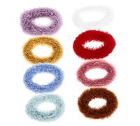 OUNONA Élastiques à Cheveux 8pcs pour Bébés Filles en Peluche Douce Accessoires pour Cheveux Légers et Élastiques, pour Photo de Famille ou Toute Activité