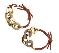 OUNONA Élastiques à Cheveux En Métal 2pcs Bandeaux Dorés Pour Femmes Accessoires Pour Cheveux Sport Maquillage