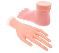 OUNONA Ensemble 2 Pièces Modèle Main Gauche Et Pied Souple Pour Pratique Manucure Et Nail Art Portable