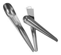 OUNONA Ensemble de 3 Pelles à Nourriture pour Oiseaux en Acier Inoxydable Argenté, Léger, Facile à Nettoyer, Sûr et Pratique pour Nourrir Perroquets et Poulets