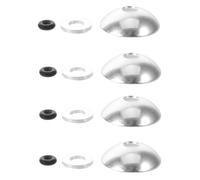 OUNONA Ensemble de 4 butées de câble pour Machine de Musculation avec rondelles en Caoutchouc | Butées à billes en métal, pièces de rechange pour embouts de câble de poulie d'équipement de fitness à domicile
