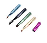 OUNONA Ensemble de Pinceaux de Maquillage 4 Pièces Portable Poignée Métallique Multicolore Petits Multifonctions pour Femmes Usage Quotidien Professionnel