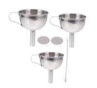 OUNONA Entonnoir Inox avec Filtre Intégré Lot Mini Entonnoirs Légers pour Cuisine Tamis Fin pour Liquide et Épices Outil de Cuisine Pratique pour Famille et Restaurant