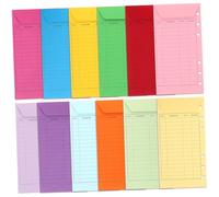 OUNONA Enveloppes Contenant de L'argenté et Feuilles de Suivi des Dépenses 12 Pièces en Papier Épais Multi-trous Résistant pour Budget et Indépendance Financière