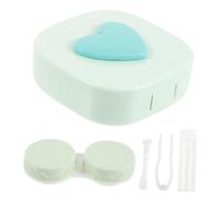 OUNONA Étui à Lentilles de Contact Carré Petit Format Miroir, Boîtier Transport Léger en Plastique Résistant, Coloris Vert Menthe, pour Voyage, Usage Quotidien et Rangement Hygiène des Lentilles